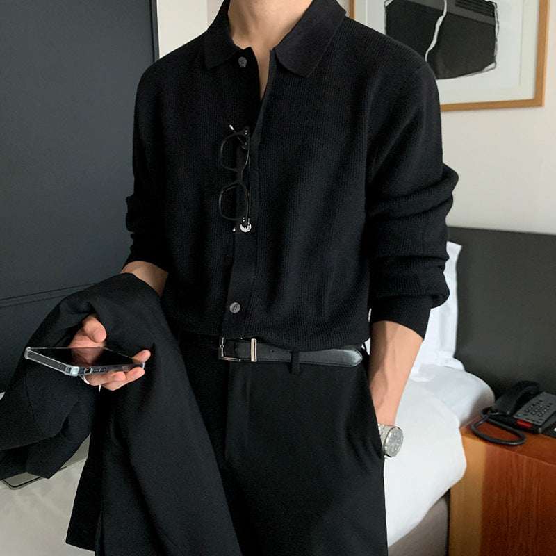 Cardigan con Colletto Uomo - Old Money®