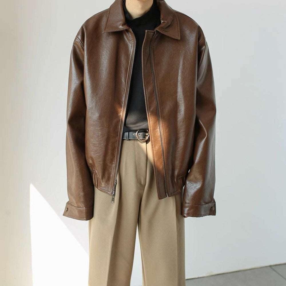 Giacca Casual in pelle Uomo