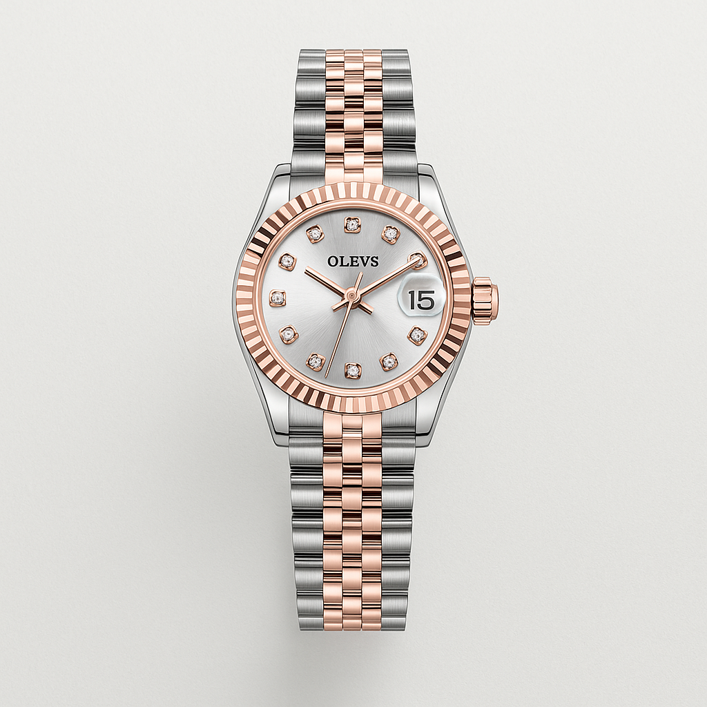 Watch OLEVS Watch Rose Gold Steel Elite