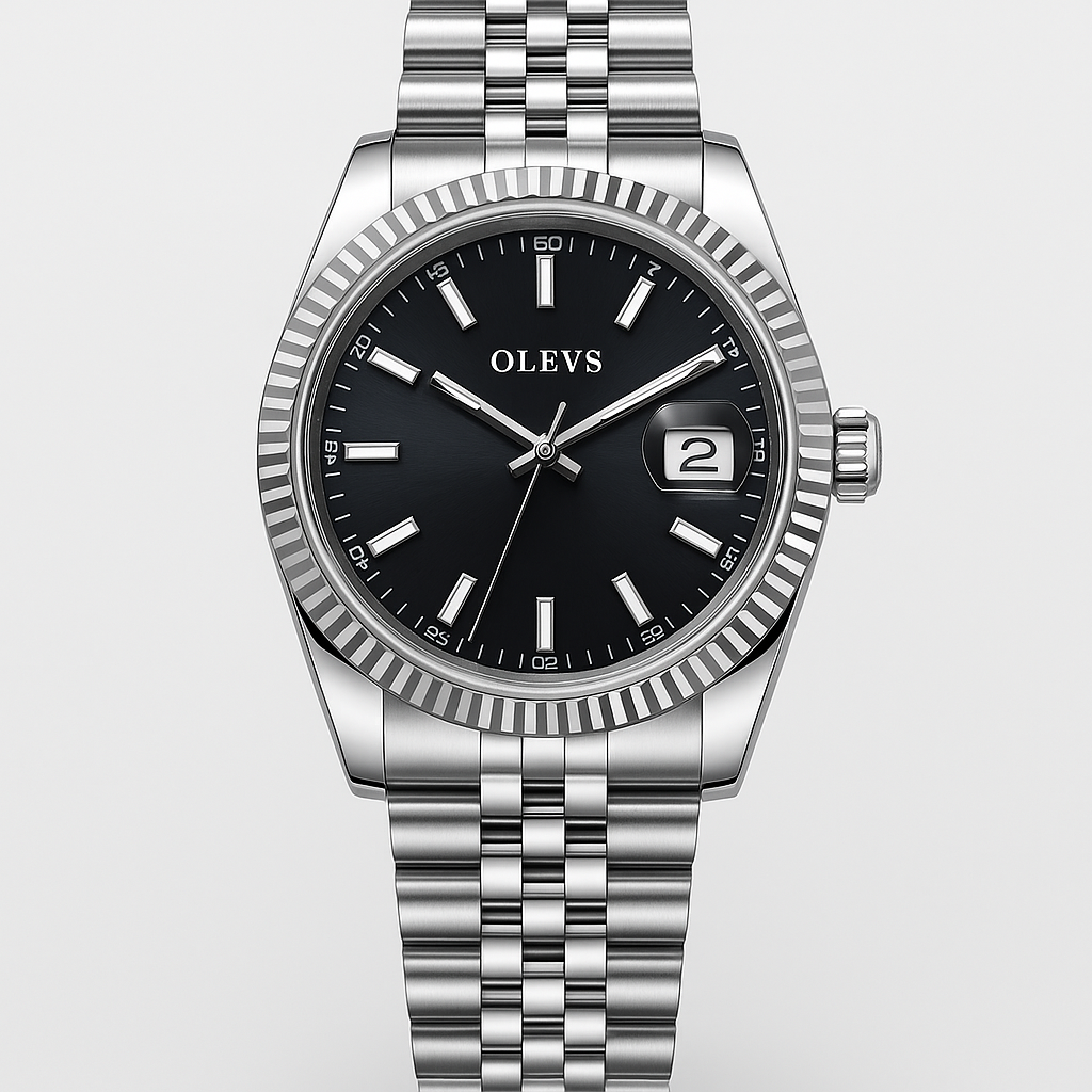 Watch OLEVS Bracelet Black Steel Select