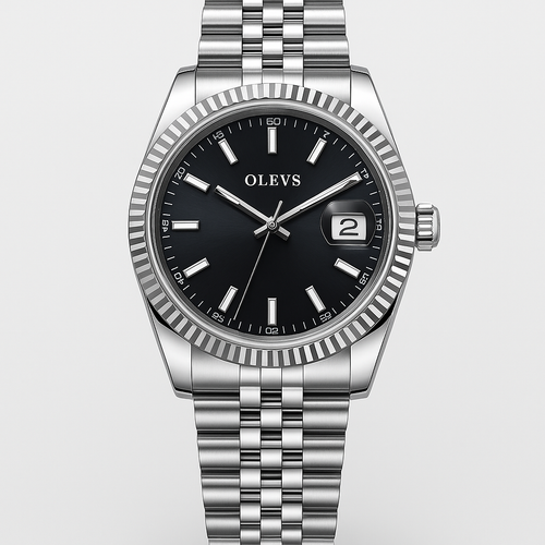 Watch OLEVS Bracelet Black Steel Select