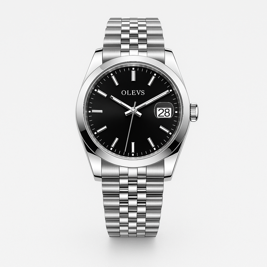 Watch OLEVS Watch Black Steel Select