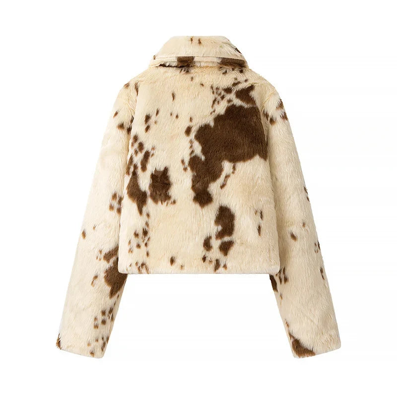 Cappotto Corto Donna Maculato
