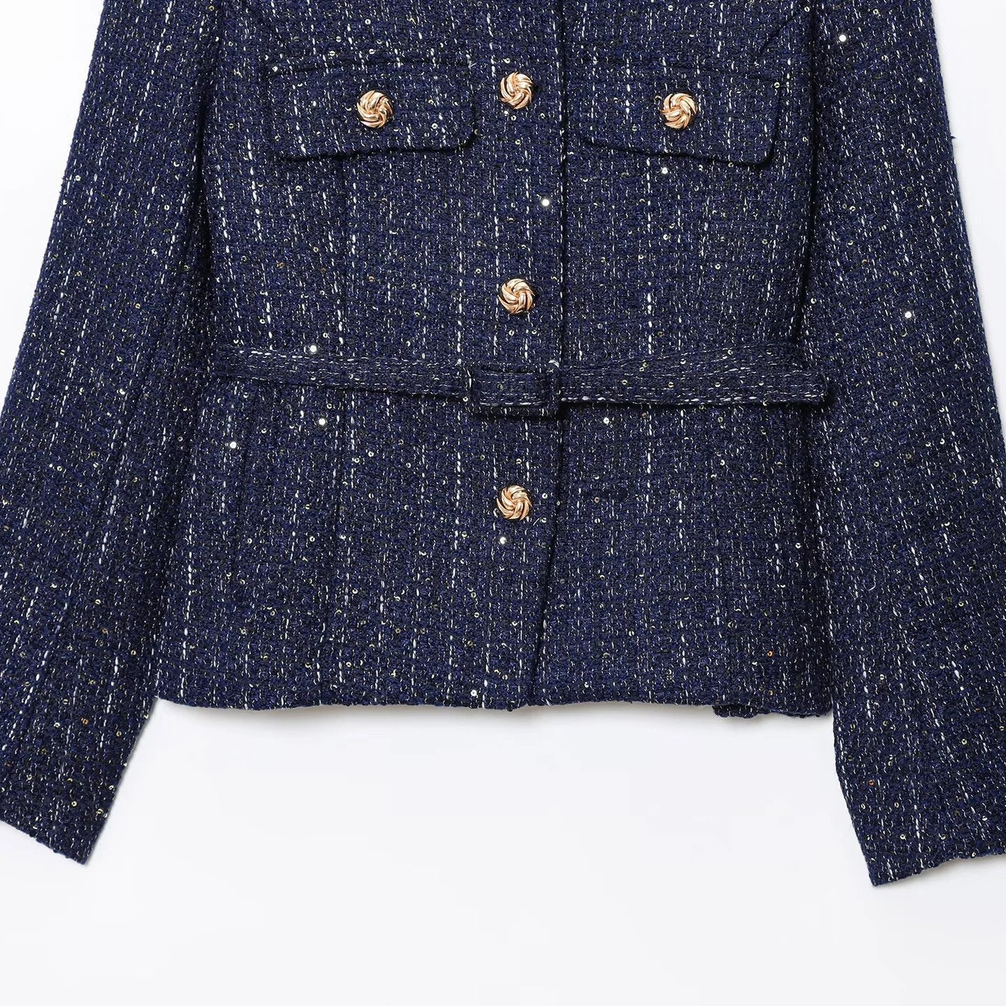 Giacca in Tweed Blu Navy Donna