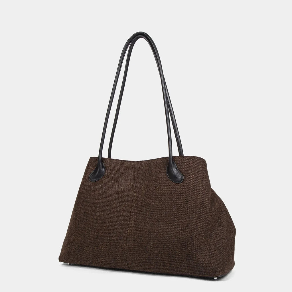Borsa Donna Effetto Lana Marrone