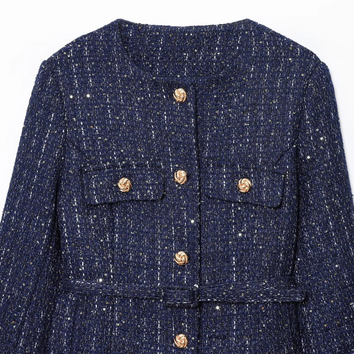 Giacca in Tweed Blu Navy Donna