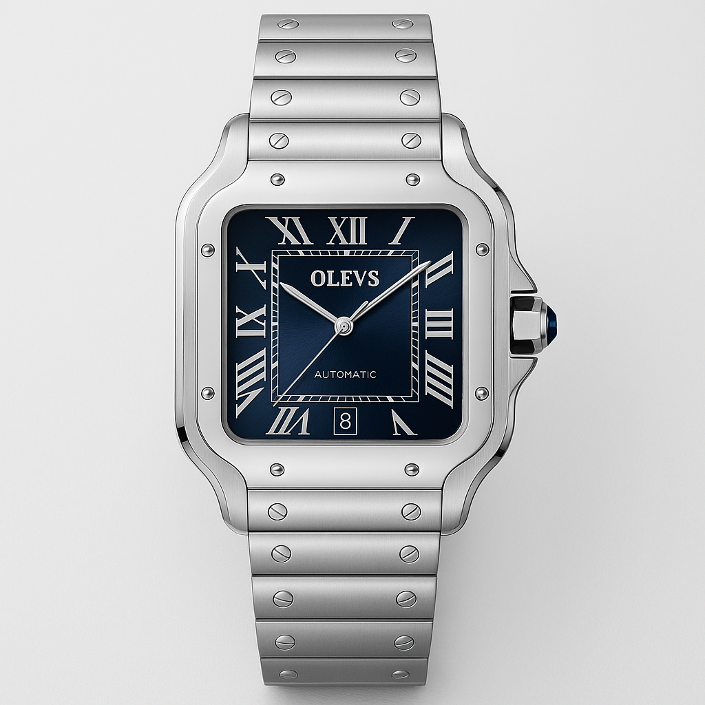 Watch OLEVS Watch Silver Steel Line